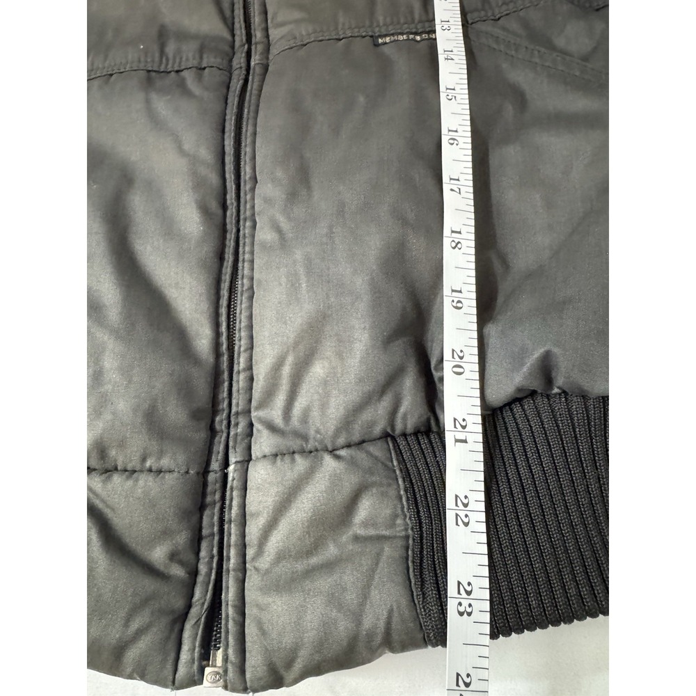 Vintage 80s Members Only Puffer Jacket Unisex Size Medium Down Gray Bomber Ski - Picture 10 of 13